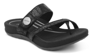 Izzy Adjustable Slide Sandal Black Sparkle